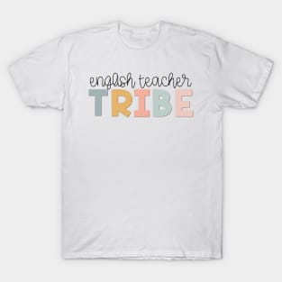 English Teacher Tribe Muted Pastels T-Shirt
